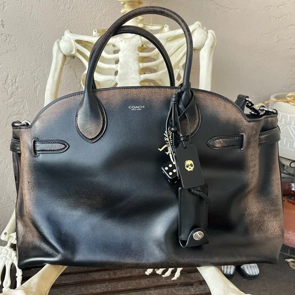 Coach Soft Empire Carryall Bag 40 In Loved Leather - Picture 4 of 11